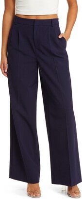 Relaxed Waist Wide Leg Trousers