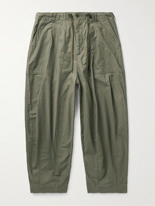 H.D. Wide-Leg Slub-Cotton Drawstring Trousers