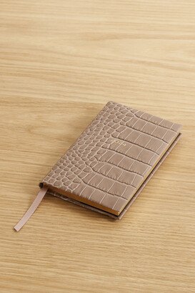 Panama Croc-effect Leather Notebook - Brown