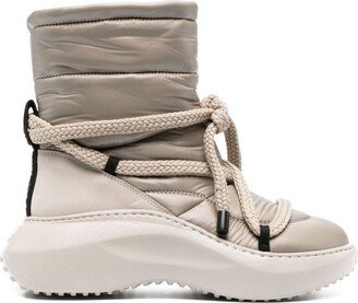 Ankle-Length Quilted Snow Boots