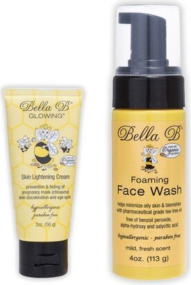 Bella B Naturals Bundle: Foaming Face Wash 4oz and Glowing Skin Lightener 2oz