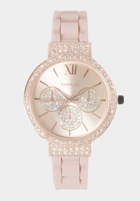 Rose Dial Crystal Bezel Watch-AB