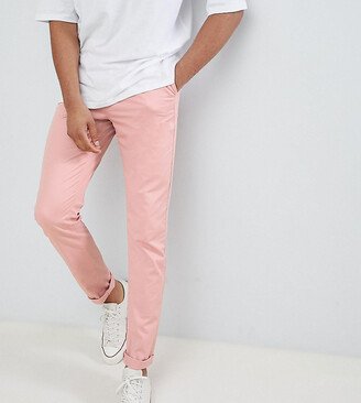 Tall Slim Chinos In Pastel Pink