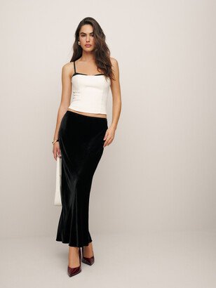 Petites Layla Velvet Skirt-AA