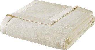 Gracie Mills Premier Comfort Micro Fleece Blanket, Ivory - King