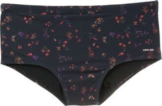 Floral-Print Swimming Trunks