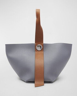 Twisted Medium Leather Hobo Bag