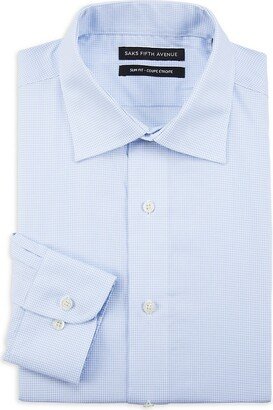 Saks Fifth Avenue Made in Italy Saks Fifth Avenue Men's Slim Fit Gingham Dress Shirt-AA