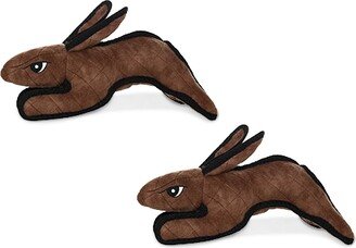 Tuffy Barnyard Rabbit Brown, 2-Pack Dog Toys