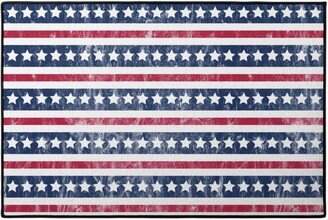 Door Mats: Stars And Stripes - Red, White And Blue Door Mat, Multicolor