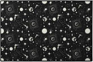 Door Mats: Solar System Door Mat, Black