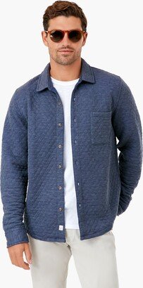 Navy Heather Oatmeal Corbet Quilted Overshirt