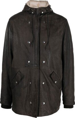 Zip-Up Leather Jacket-AS