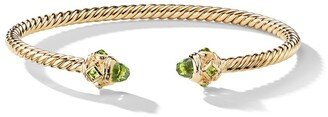 18kt yellow gold Renaissance peridot 3.5mm cuff