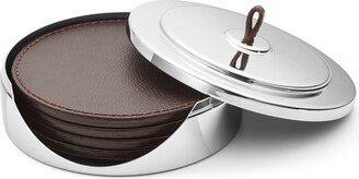 Manhattan Leather Coaster & Case Set