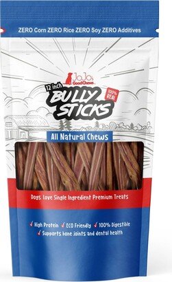 Jojo Modern Pets 12 Bully Sticks - All Natural Dog Treats - Standard (4-Pack)