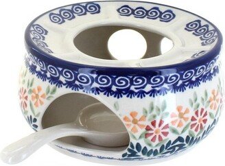 Blue Rose Pottery Blue Rose Polish Pottery Garden Bouquet Teapot Warmer