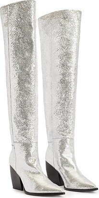 Reina Metallic Boots (Silver) Women's Boots