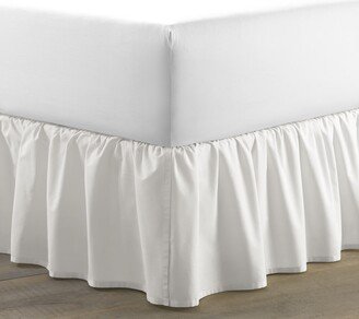 White Cotton Ruffled 15-inch Drop Bedskirt