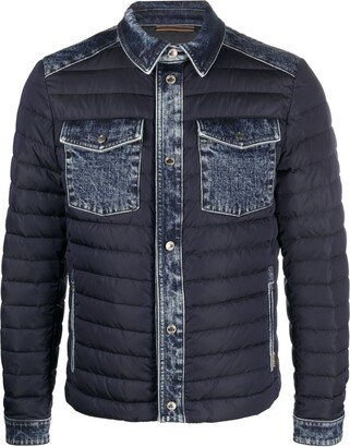 Denim-Trim Padded Jacket-AA