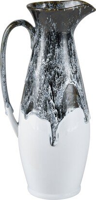 Elk Home Gallemore Pitcher - Black and White Glazed, S0017-9734