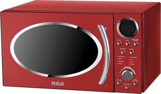 RCA 900-Watt 0.9-Cu.-Ft. Retro Countertop Microwave (Red)