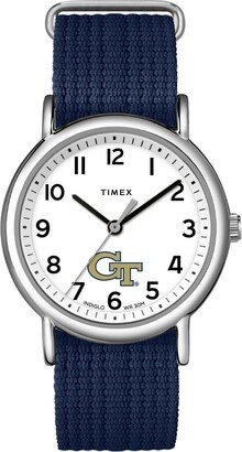 Timex Tribute Timex Unisex Weekender 38mm Watch - Georgia Tech Yellow Jackets with Slip-Thru Single Layer Strap