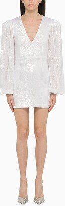 Short white sequin dress