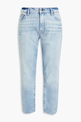 Le Garcon cropped distressed mid-rise straight-leg jeans