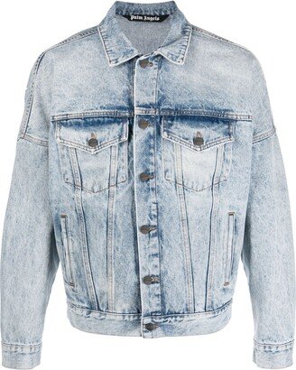 Logo-Print Denim Trucker Jacket