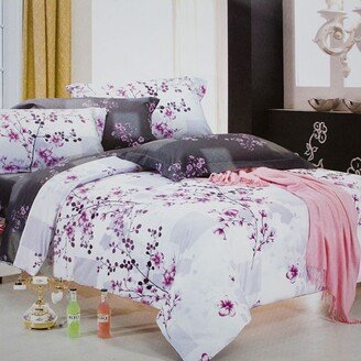 Plum in Snow Luxury 5PC Bed In A Bag Combo 300GSM