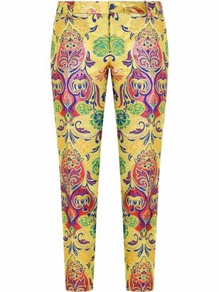 Patterned Jacquard Tailored Trousers-AA