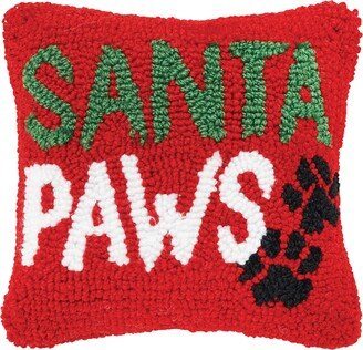 Santa Paws Hooked Throw Pillow