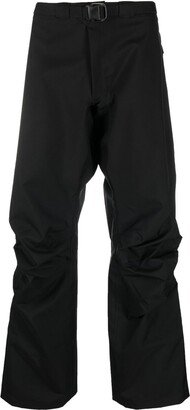 Zip-Detail Straight-Leg Trousers-AA