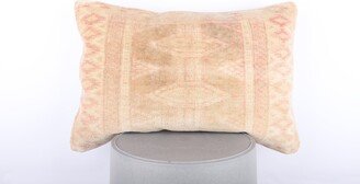 Vintage Kilim Pillow, Handmade Decorative Throw Lumbar Turkish Home Decor, Sofa Accent Pillow