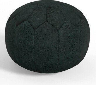 Rogen Round Pouf Teal - WyndenHall