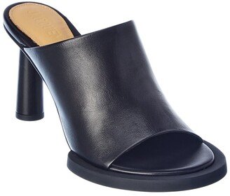 Les Mules Carre Rondes Leather Sandal-AB