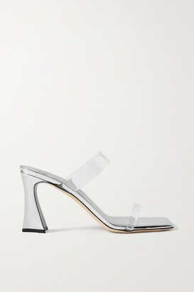 Vanilla Pvc And Metallic Patent-leather Mules - Silver