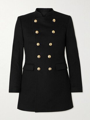 Double-Breasted Virgin Wool Coat-AT