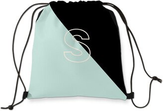 Drawstring Backpacks: Color Block Monogram Drawstring Backpack