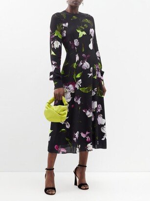 Evelyn Floral-print Crepe Midi Dress