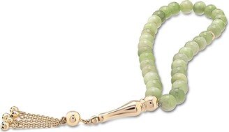 Jade Stone Prayer Bead With 14K Solid Gold, Real Rosary, Tesbih, Gift For Him