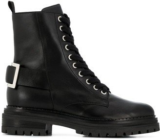 Rear Buckle Combat Boots