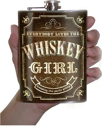 8 Oz. Liquor Flask, Whiskey Girl - Stocking Stuffer, Wild West, Wanted Poster, Girlfriend Gift, Gifts, Christmas, Birthday, For Her