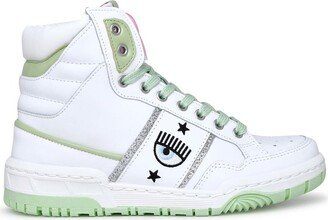 Cf1 High-Top Leather Sneakers