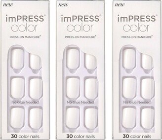 Kiss Nails KISS imPRESS Color Press-On Nails - Frosting - 3pk - 90ct