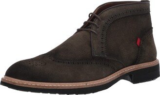 Men's Leather Luxury Ankle Boot with Wingtip Detail