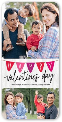Valentine's Day Cards: Banner Joy Valentine's Day Card, Grey, 4X8, Standard Smooth Cardstock, Rounded