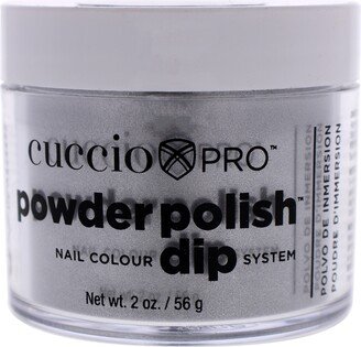 Pro Powder Polish Nail Colour Dip System - Silver With Silver Mica by Cuccio Colour for Women - 1.6 oz Nail Powder