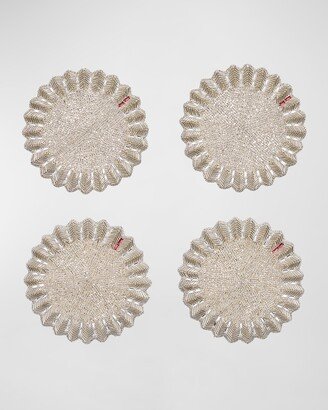 Baccarat x Kim Seybert x Baccarat Etoile Silver Coasters, Set of 4